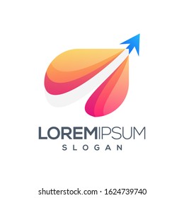 arrow colorful gradient logo design