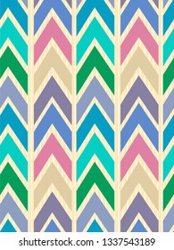 arrow colorful hand drawn pattern. Editable vector and background.