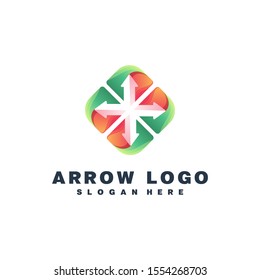 arrow colorful logotype vector design template