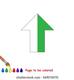 The Arrow, the coloring book to educate preschool kids with easy gaming level, the kid educational game to color the colorless half by sample.