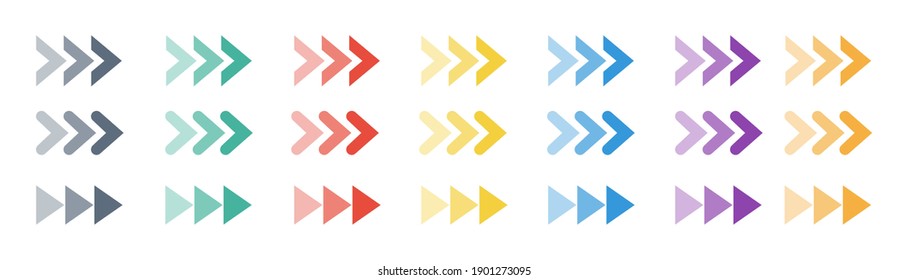 Arrow colors icons set. Collection transparent colored arrow. Modern flat simple arrows isolated. Cursor sign. Arrows vector graphic elements.
