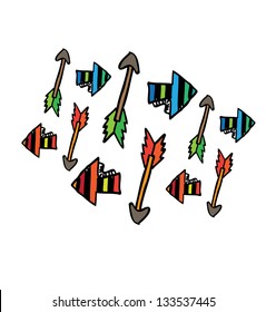  arrow for comic with white background