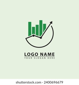 Arrow Company Investment Business Logo Vector. Financial company investment icon.