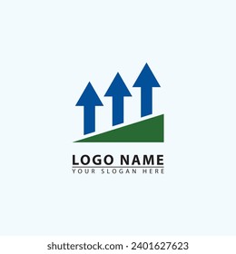 Arrow Company Investment Business Logo Vector. Financial company investment icon.