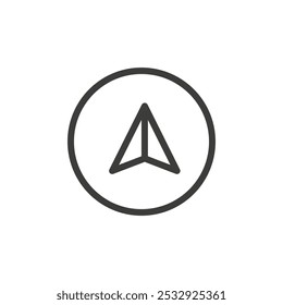 arrow compass icon Simple outline vector logo