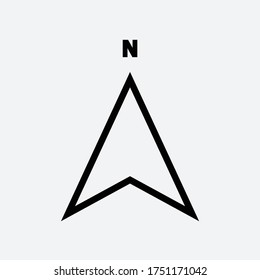 Arrow compass icon vector flat style trendy 