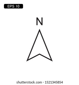 arrow compass icon vector illustration logo template