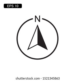 arrow compass icon vector illustration logo template