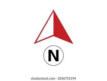 Arrow Compass Icon Vector Illustration Design