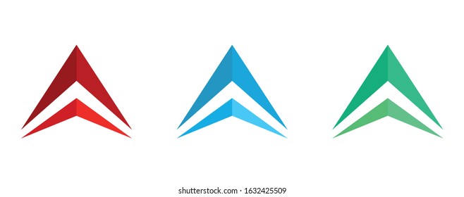 Arrow Compass Icon Vector Logo Template. North Direction