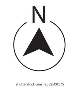 Arrow Compass Icon Vector Logo Template. North Direction. eps 10.
