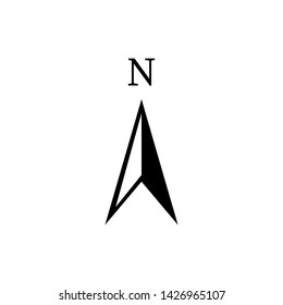 Arrow compass icon vector template. Arrow gps navigation icon vector illustration. North Direction.- Vector Eps10
