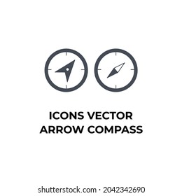 Arrow Compass icons symbol vector elements for infographic web