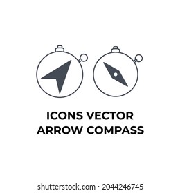 Símbolo de símbolo de la brújula de flecha elementos vectores para web infográfica
