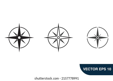 Arrow Compass icons  symbol vector elements for infographic web