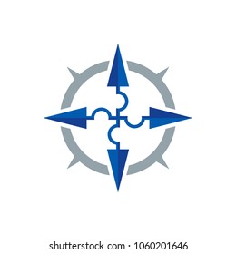 Arrow Compass Logo Icon Design