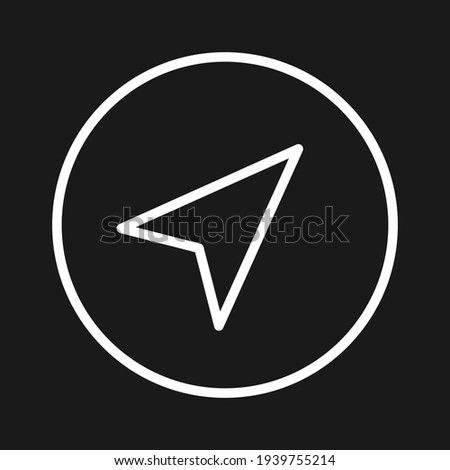 Arrow, compass, navigation icon vector image. Can also be used for Navigation. Suitable for use on web apps, mobile apps and print media.