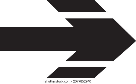 Arrow computer black button showing way vector