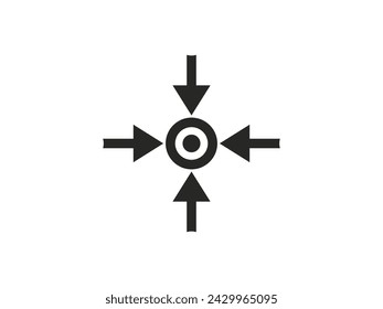 Arrow, concentration, attention icon. Vector illustration.