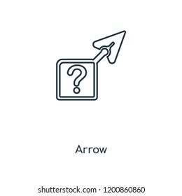 Arrow concept line icon. Linear Arrow concept outline symbol design. This simple element illustration can be used for web and mobile UI/UX.