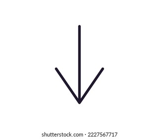 Arrow concept. Modern outline high quality illustration for banners, flyers and web sites. Editable stroke in trendy flat style. Line icon of arrow. 