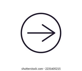 Arrow concept. Modern outline high quality illustration for banners, flyers and web sites. Editable stroke in trendy flat style. Line icon of arrow. 