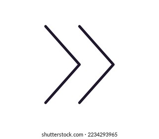 Arrow concept. Modern outline high quality illustration for banners, flyers and web sites. Editable stroke in trendy flat style. Line icon of arrow. 