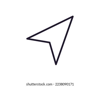Arrow concept. Modern outline high quality illustration for banners, flyers and web sites. Editable stroke in trendy flat style. Line icon of arrow. 