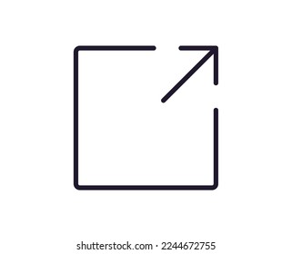 Arrow concept. Modern outline high quality illustration for banners, flyers and web sites. Editable stroke in trendy flat style. Line icon of arrow. 