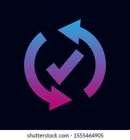 Arrow, confirm nolan icon. Simple glyph, flat vector of arrows icons for ui and ux, website or mobile application