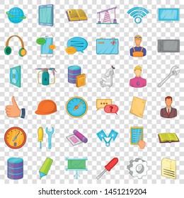 Arrow cons set. Cartoon style of 36 arrow vector icons for web for any design