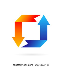 arrow cool and hot logo