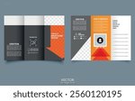 Arrow. Corporate business trifold brochure template. Modern, Creative and Professional tri fold brochure design. brochure template, creative tri-fold, trend brochure template vector