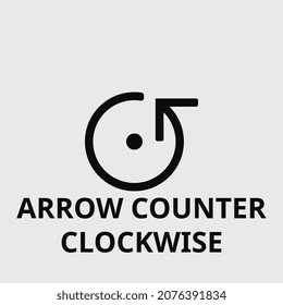 Arrow counter clockwise vector icon. Thin arrow counter clockwise illustration for mobile, web and desktop apps. Arrow counter clockwise symbol.