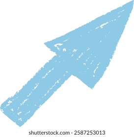 Arrow Crayon Hand Drawn Vector Illustration