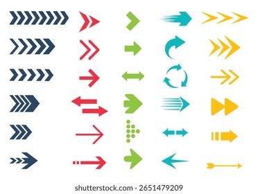 Arrow crayon pastel pencil chalk color line stroke. Sketch chalk pastel color pencil texture line kid fun arrow icon. Hand drawn grunge crayon brush sketch direction element set. Vector illustration