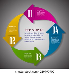 arrow creative design modern template for website and graphic, number, text box for internet technology. 