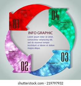 arrow creative design modern template for website and graphic, number, text box for internet technology. 