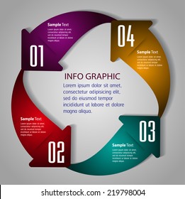arrow creative design modern template for website and graphic, number, text box for internet technology. 