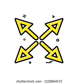 arrow cross fourway icon vector design