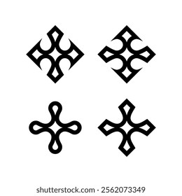 the arrow and cross letter design concept