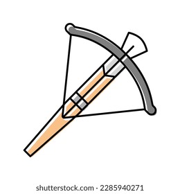 vector de icono de color cruzado de flecha. signo de arco cruzado de flecha. ilustración de símbolo aislado