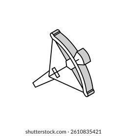 arrow crossbow isometric icon vector. arrow crossbow sign. isolated symbol illustration