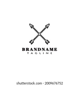 arrow crossed logo template icon modern design vector illustration