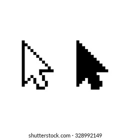 arrow cursor - black vector icon