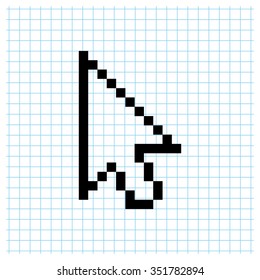 arrow cursor - black vector icon