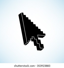 arrow cursor -  black vector icon