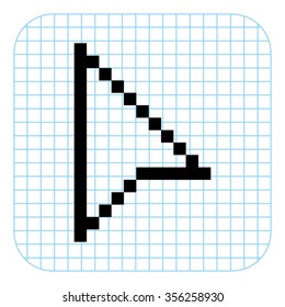 arrow cursor - black  vector icon