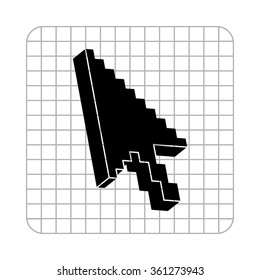 arrow cursor -  black vector icon