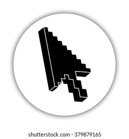 arrow cursor  - black vector icon